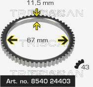 ABS-ring - Sensorring, ABS TRISCAN 8540 24403