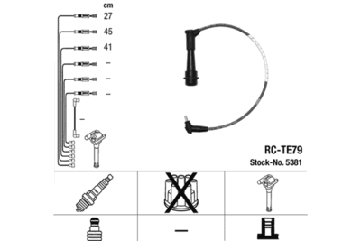 Tändkabel - Tändkabelsats NGK 5381