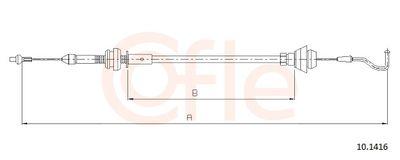 Spjällkabel - Gasvajer COFLE 92.10.1416
