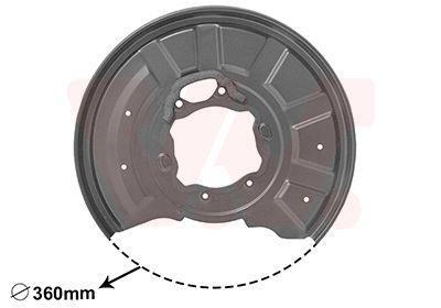 Stänkskydd för bromsar - Bromssköld VAN WEZEL 3044374