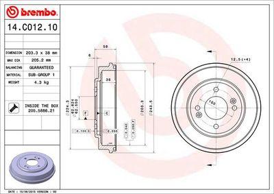 Bromstrummor - Bromstrumma BREMBO 14.C012.10