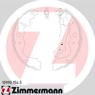 Bromsbackar - Bromsbackar, sats ZIMMERMANN 10990.154.5