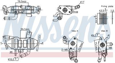 EGR-kylare - Kylare, avgasåterföring NISSENS 989488