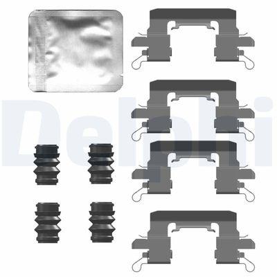 Bromssystem tillbehör - Tillbehörssats, skivbromsbelägg DELPHI LX0743