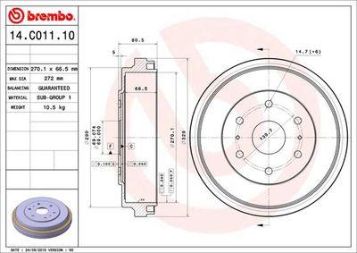 Bromstrummor - Bromstrumma BREMBO 14.C011.10