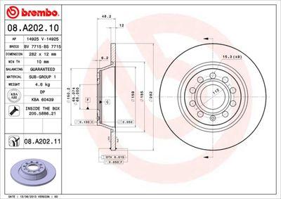 Bromsskivor - Bromsskiva BREMBO 08.A202.11