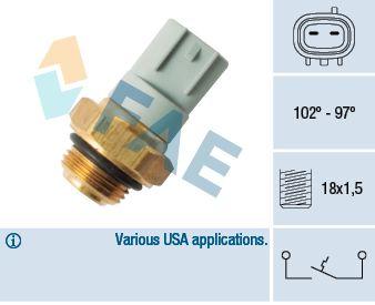 Temperaturfläkt, kylarradiatorfläkt - Termokontakt, kylarfläkt FAE 36530