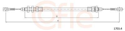 Spjällkabel - Gasvajer COFLE 92.1703.4