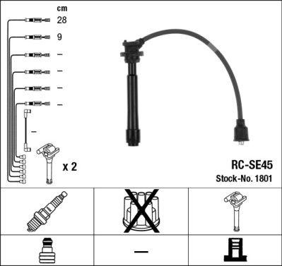 Tändkabel - Tändkabelsats NGK 1801