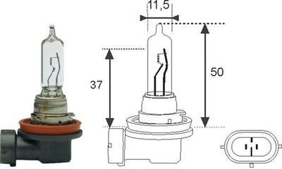 Sökarlampa - Glödlampa, fjärrstrålkastare MAGNETI MARELLI 002548100000