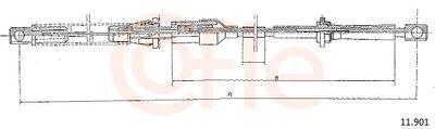 Spjällkabel - Gasvajer COFLE 92.11.901