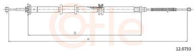 Parkeringsbromskablar - Vajer, parkeringsbroms COFLE 12.0733