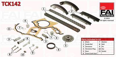 Kamkedjesats - Transmissionskedjesats FAI AUTOPARTS TCK142