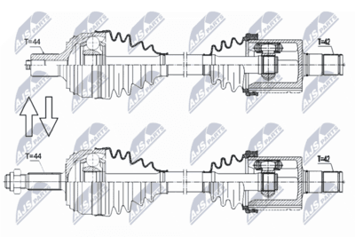 Drivaxel - Drivaxel NTY NPW-VW-178