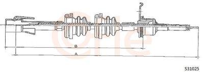Hastighetsmätarvajer - Hastighetsmätaraxel COFLE 92.S31025