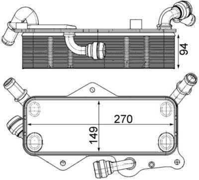 Automatväxellåds oljekylare - Oljekylare, automatisk transmission MAHLE CLC 218 000P