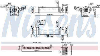 EGR-kylare - Kylare, avgasåterföring NISSENS 989476