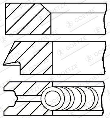 Kolvringar - Kolvringsats GOETZE ENGINE 08-203100-00