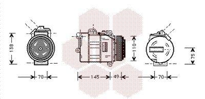 A/C-kompressor - Kompressor, klimatanläggning VAN WEZEL 0600K181