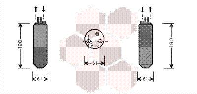 Torkfilter - Torkare,m klimatanläggning VAN WEZEL 8200D080