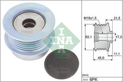 Frikopplingsnav - Frihjulskoppling, generator INA 535 0367 10