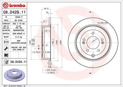 Bromsskivor - Bromsskiva BREMBO 08.D429.11