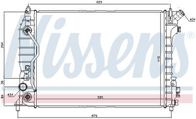 Kylare - Kylare, motorkylning NISSENS 61695