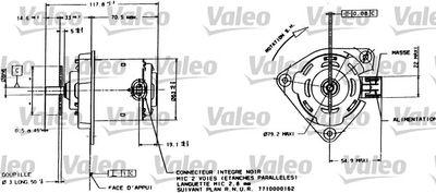 Elmotor, kylfläkt - Elmotor, kylarfläkt VALEO 698015