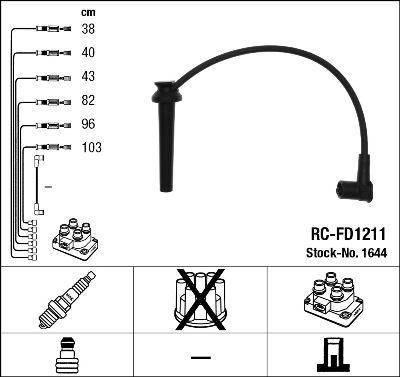 Tändkabel - Tändkabelsats NGK 1644