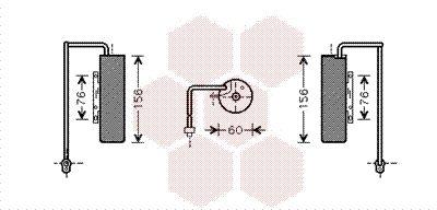 Torkfilter - Torkare,m klimatanläggning VAN WEZEL 3700D453