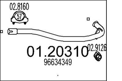 Avgasrör - Avgasrör MTS 01.20310