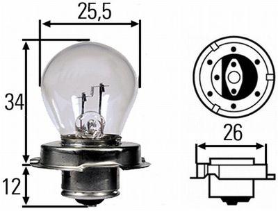 Strålkastarlampa - Glödlampa, huvudstrålkastare HELLA 8GA 008 899-061