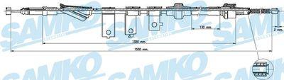 Parkeringsbromskablar - Vajer, parkeringsbroms SAMKO C1280B
