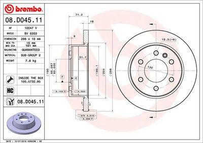 Bromsskivor - Bromsskiva BREMBO 08.D045.11