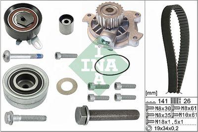 Vattenpump + kamremssats - Vattenpump + kuggremssats INA 530 0482 30