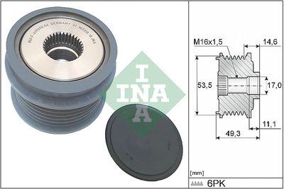 Frikopplingsnav - Frihjulskoppling, generator INA 535 0364 10