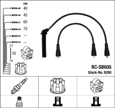 Tändkabel - Tändkabelsats NGK 8200