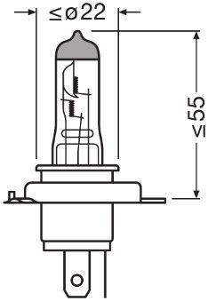 Dimljuslampa - Glödlampa, huvudstrålkastare OSRAM 64193NBS-2HB