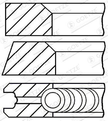 Kolvringar - Kolvringsats GOETZE ENGINE 08-405211-00