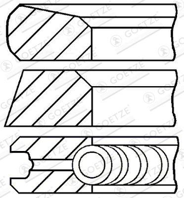 Kolvringar - Kolvringsats GOETZE ENGINE 08-123700-00