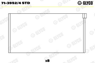 Vevaxellager - Vevstakslager GLYCO 71-3952/4 STD