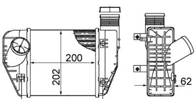 Intercooler - Laddluftkylare MAHLE CI 423 000S