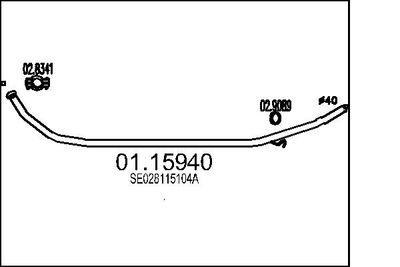 Avgasrör - Avgasrör MTS 01.15940