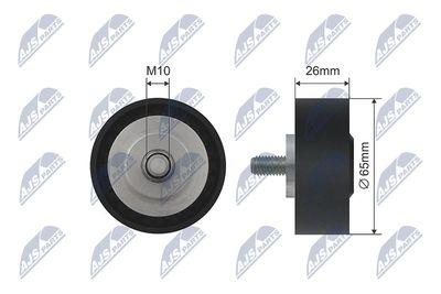 Styrning/kugghjul, v-rem - Styrrulle, kilrem NTY RNK-BM-032