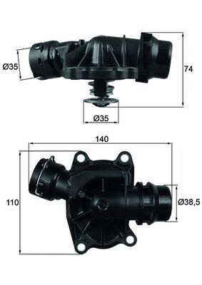 Termostat - Termostat, kylmedel MAHLE TI 233 88