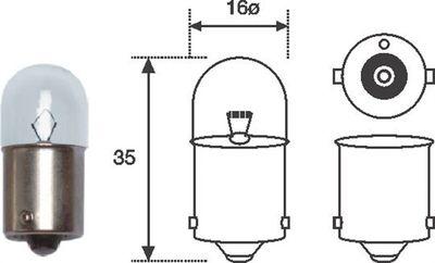 Kombinationsbakljuslampa - Glödlampa, baklykta MAGNETI MARELLI 004008100000