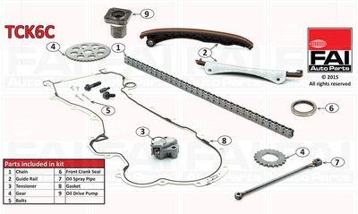 Kamkedjesats - Transmissionskedjesats FAI AUTOPARTS TCK6C