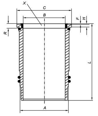 Cylindermantel - Cylinderhylsa MAHLE 005 WN 09 01