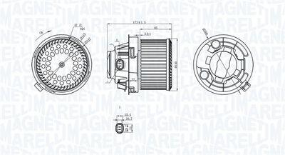 Fläktmotor - Kupéfläkt MAGNETI MARELLI 069412258010