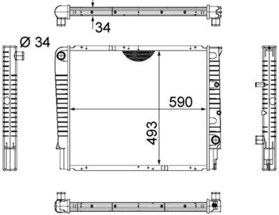 Kylare - Kylare, motorkylning MAHLE CR 659 000S